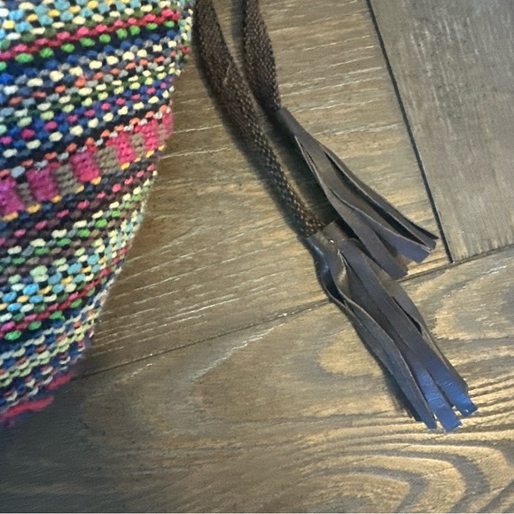 Cost Plus World Market Red and Green Crossbody Bag with Boho-Chic Design - Picture 7 of 14